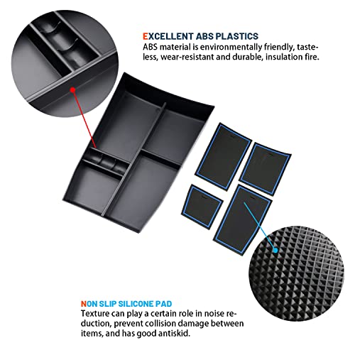 RUIYA منظم وحدة التحكم لسيارة نيسان روج 2021-2025 ملحقات نيسان روج منظم وحدة التحكم السفلي صينية القفازات متوافقة مع نيسان روج 2021 2022 2023 2024 2025 S/SL/SV/بلاتينيوم - Image 4