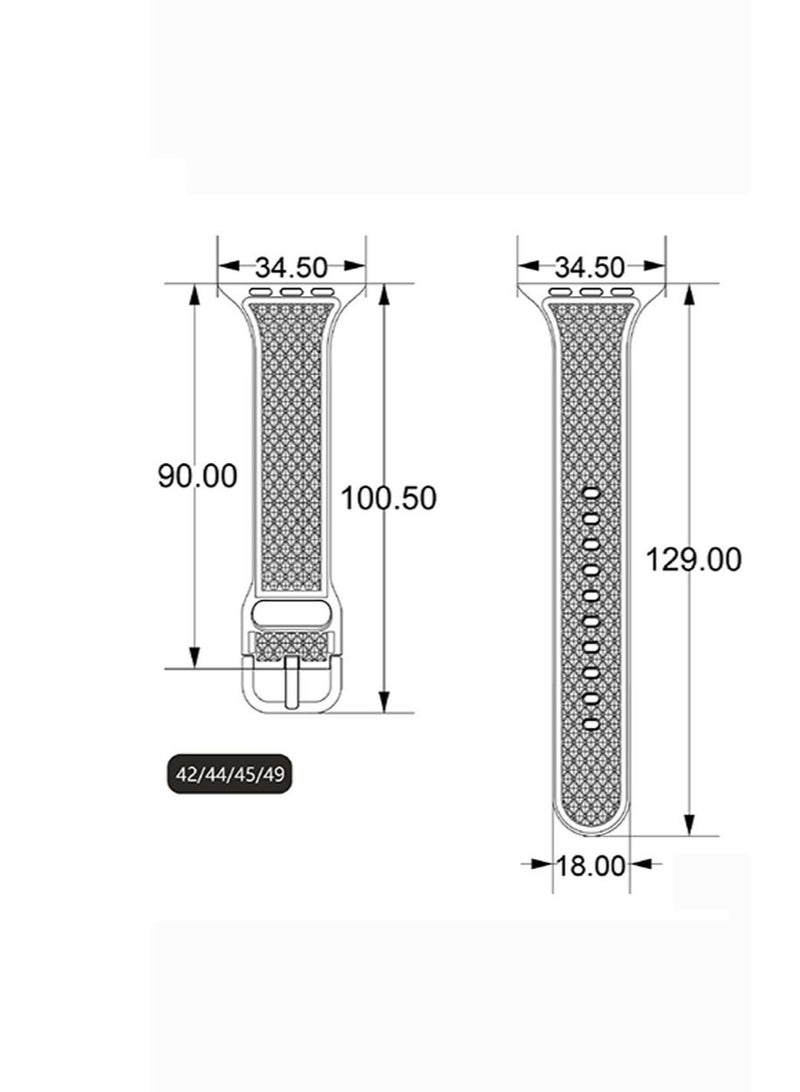 Apple Watch Strap 42/44/45/49mm Transparent Sport Band for Apple iWatch SE & Series Ultra2/Ultra/9/8/7/6/5/4/3/2/1 Replacement Adjustable Wearable WristBands  - Image 3