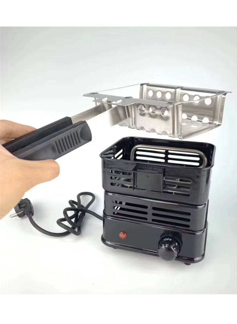 ال سي موقد اشعال فحم كهربائي إستانلس ستيل 1000 واط - Image 4