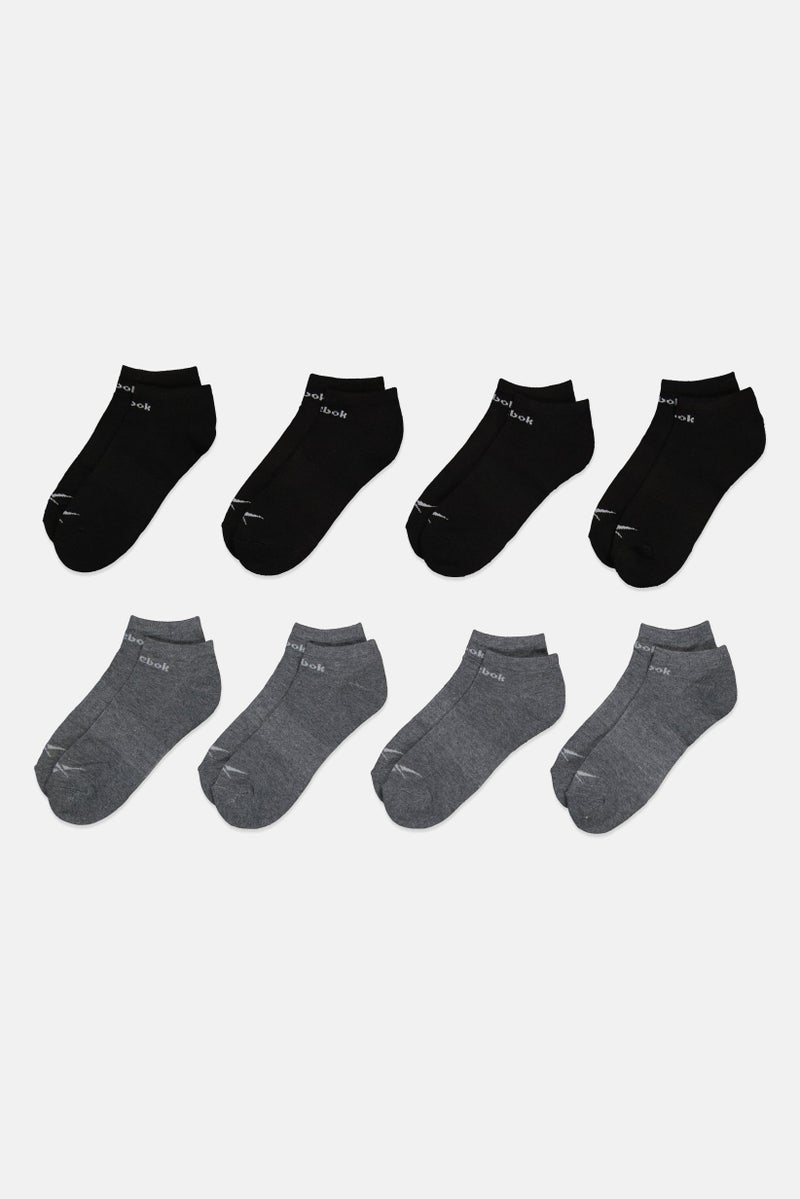 Reebok Men 8 Pairs Brand Logo No Show Cut Socks, Multicolor - Image 3