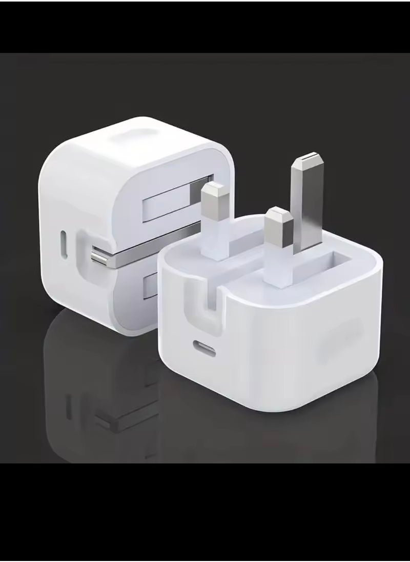 iPhone wall plug power adapter fast triple current charging tayb c fish head fast charger apple PD 20W iPhone apple cable type c cable snap