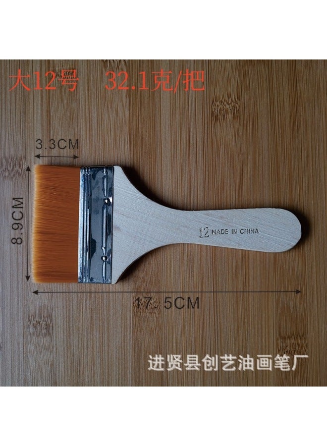 Chuangyi Brush 1-12 Nylon Oil Painting Brush Small Brush Oil Painting Brush Nylon Wool Brush Nylon Brush Barbecue Brush - Image 1