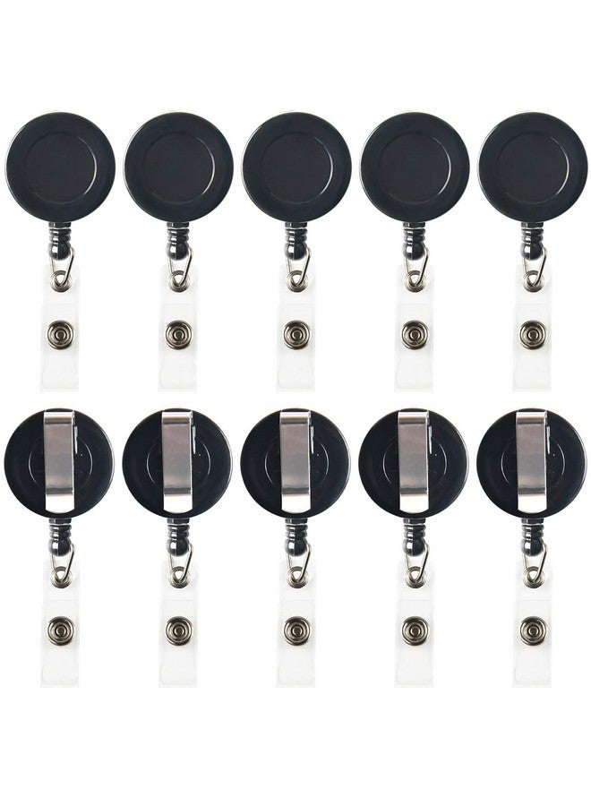 JANYUN 35 Pcs Black Retractable Badge Reels Holders Reels Clip for ID Badge Holders for School Office Supplies - Image 1