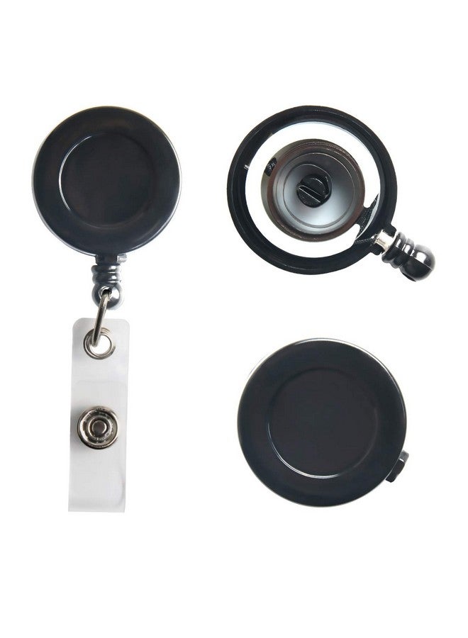 JANYUN 35 Pcs Black Retractable Badge Reels Holders Reels Clip for ID Badge Holders for School Office Supplies - Image 4