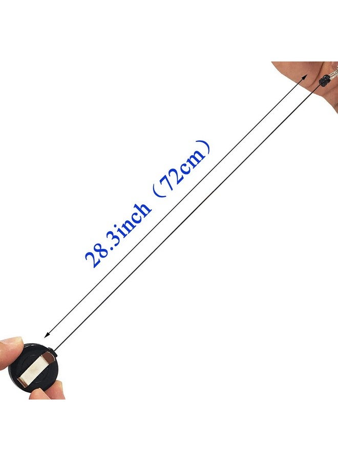 JANYUN 35 Pcs Black Retractable Badge Reels Holders Reels Clip for ID Badge Holders for School Office Supplies - Image 3