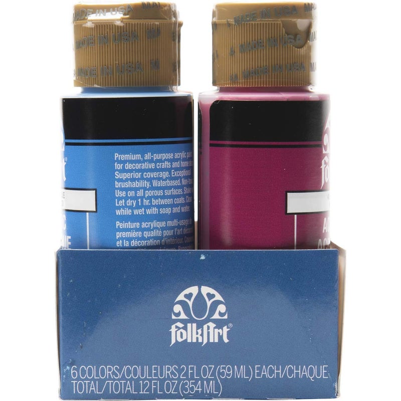 FolkArt 6 Color, Matte Acrylic Paint Set, 2oz, Under the Sea - Image 3