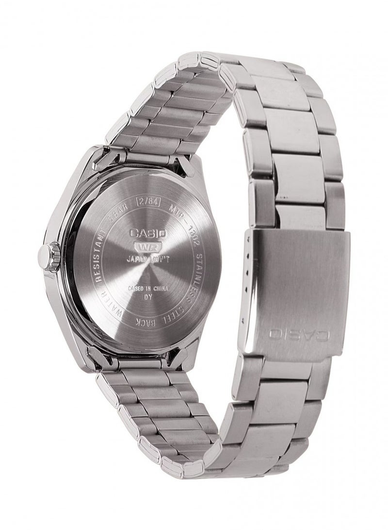 Casio Stainless Steel Men's Watch Blue Dial, Silver Band - MTP-1302PD-2AVEF - Image 3