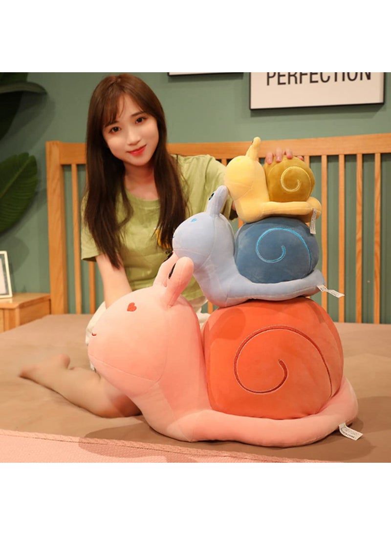 OPHRBU OPHRBU 12"" Cute Cartoon Snail Doll Plush Toy Cute Soft Snail Plush Toy Snail Stuffed Animal Toy Big Snail Pillow Doll for Valentine's Day Children's Birthday Home Decoration. (Blue)  - Image 4