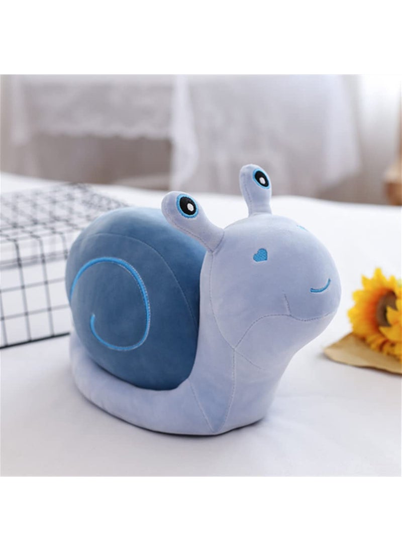OPHRBU OPHRBU 12"" Cute Cartoon Snail Doll Plush Toy Cute Soft Snail Plush Toy Snail Stuffed Animal Toy Big Snail Pillow Doll for Valentine's Day Children's Birthday Home Decoration. (Blue)  - Image 1