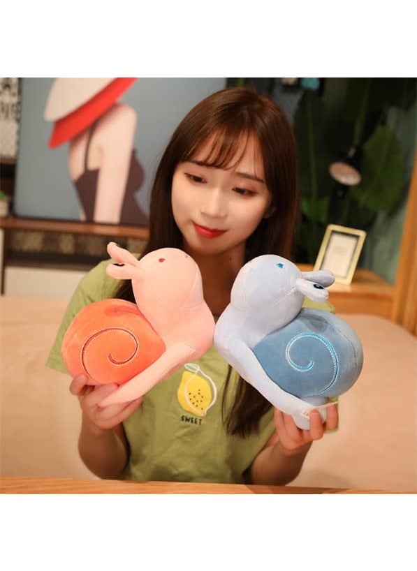OPHRBU OPHRBU 12"" Cute Cartoon Snail Doll Plush Toy Cute Soft Snail Plush Toy Snail Stuffed Animal Toy Big Snail Pillow Doll for Valentine's Day Children's Birthday Home Decoration. (Blue)  - Image 3