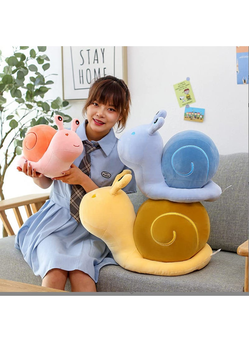 OPHRBU OPHRBU 12"" Cute Cartoon Snail Doll Plush Toy Cute Soft Snail Plush Toy Snail Stuffed Animal Toy Big Snail Pillow Doll for Valentine's Day Children's Birthday Home Decoration. (Blue)  - Image 5