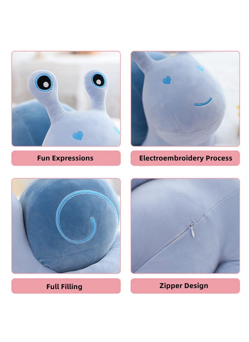 OPHRBU OPHRBU 12"" Cute Cartoon Snail Doll Plush Toy Cute Soft Snail Plush Toy Snail Stuffed Animal Toy Big Snail Pillow Doll for Valentine's Day Children's Birthday Home Decoration. (Blue)  - Image 2