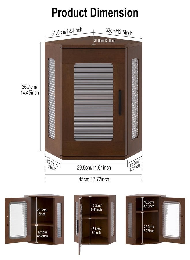 TQVAI Bread Box for Kitchen Countertop Large Corner Bread Loaf Storage Container Double Layer Wooden Bread Boxes Bin Farmhouse Pantry Shelf with Acrylic Window, Retro Brown - Image 3