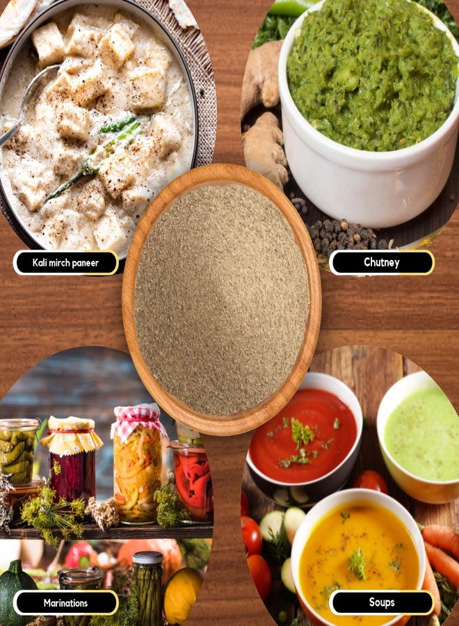 Organic Zing Black Pepper Powder (100 g / 3.52 oz) - Food Grade Freshly Ground Pepper for Cooking Seasoning Marinades & Everyday Cuisine - Image 3