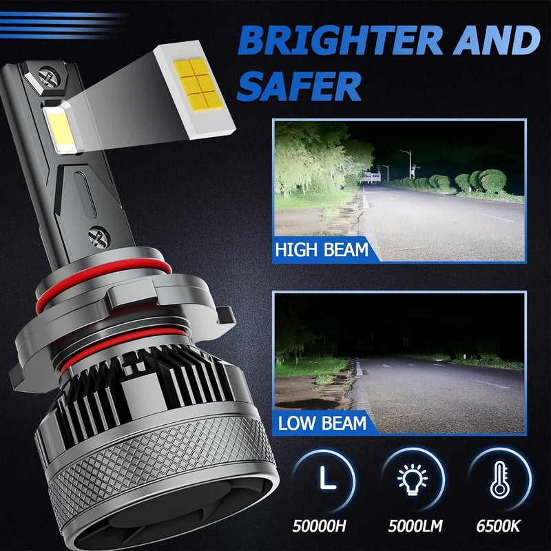 AWALITED Fits for 2003-2006 Chevy Silverado High Low Beam Fog Lights Bulbs Combo, 6000K White Plug-and-Play Super Bright Light Bulbs, Pack of 6 - Image 2