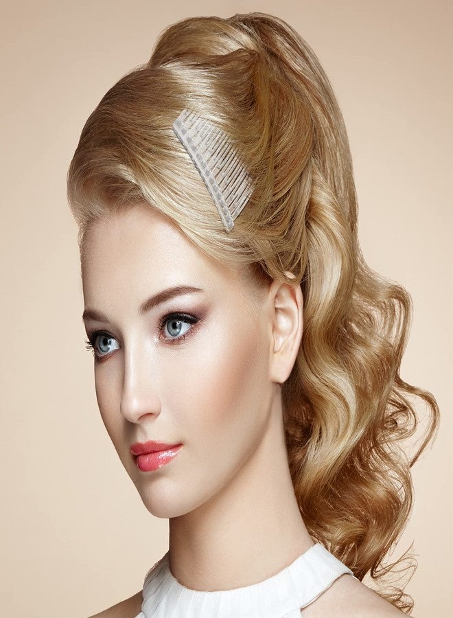 Minkissy Plastic Hair Comb Clips, 10pcs Transparent Hair Side Combs for Women, Decorative Hair Combs Veil Fixed Comb for Wedding - Image 5