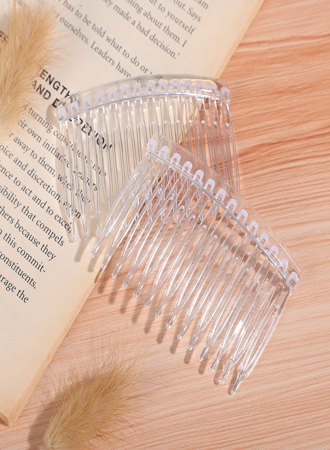 Minkissy Plastic Hair Comb Clips, 10pcs Transparent Hair Side Combs for Women, Decorative Hair Combs Veil Fixed Comb for Wedding - Image 3