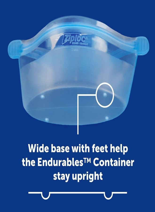 Ziploc Endurables Small Container, 2 Cups, Reusable Silicone Bags and Food Storage Meal Prep Containers for Freezer, Oven, and Microwave, Dishwasher Safe - Image 5