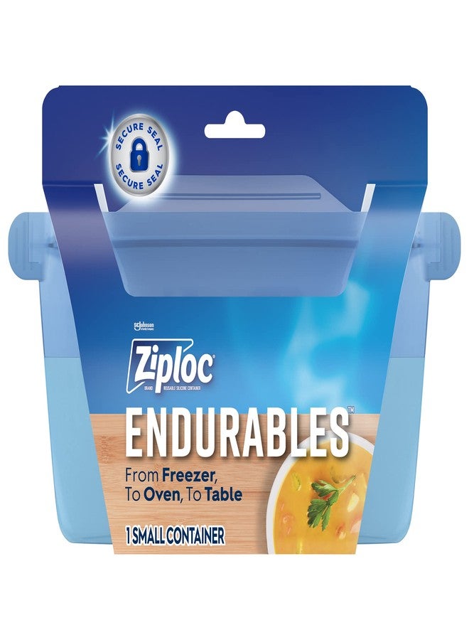 Ziploc Endurables Small Container, 2 Cups, Reusable Silicone Bags and Food Storage Meal Prep Containers for Freezer, Oven, and Microwave, Dishwasher Safe - Image 1