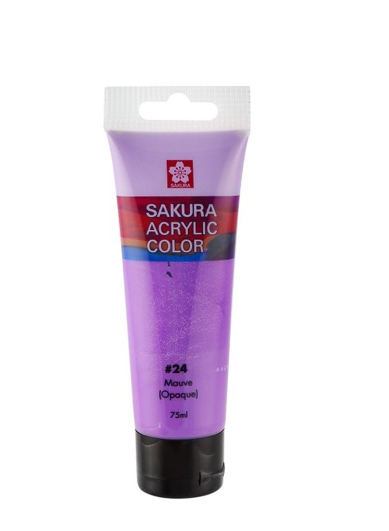 SAKURA Acrylic Color Paint Tube 75ml Content Muave - Image 1