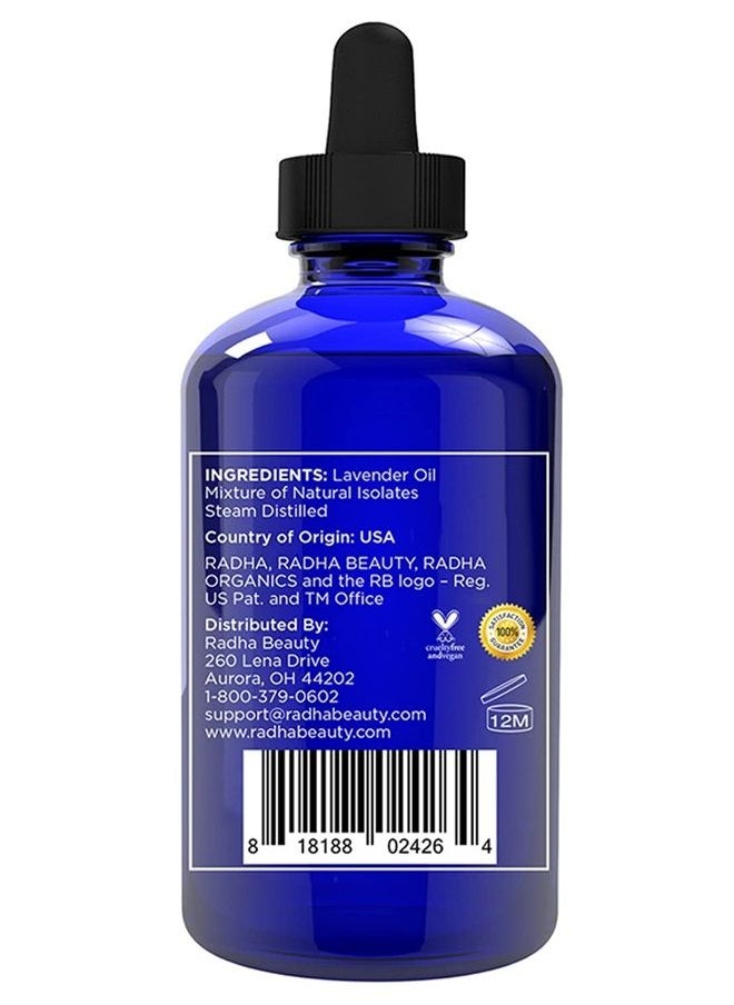 Radha beauty - Lavender Essential Oil 4oz - Premium Therapeutic Grade, Steam Distilled for Aromatherapy, Relaxation, Laundry, Meditation, Massage - Image 1