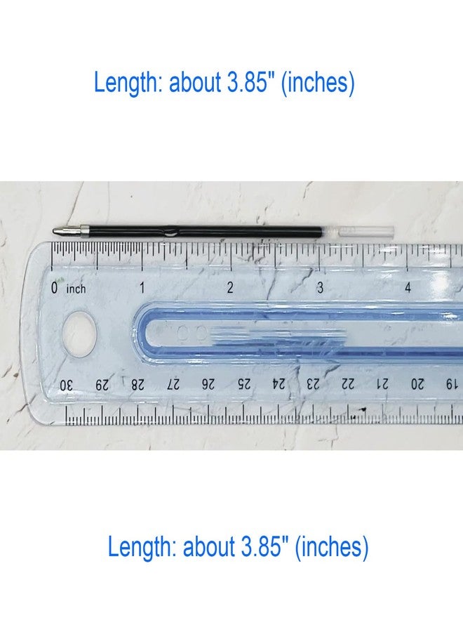 MengRan 3.85'' Ballpoint Ink Pen Refills for Click Pens, 1 mm Medium Point Tip, (Refills-Blue ink-10Pcs) - Image 4