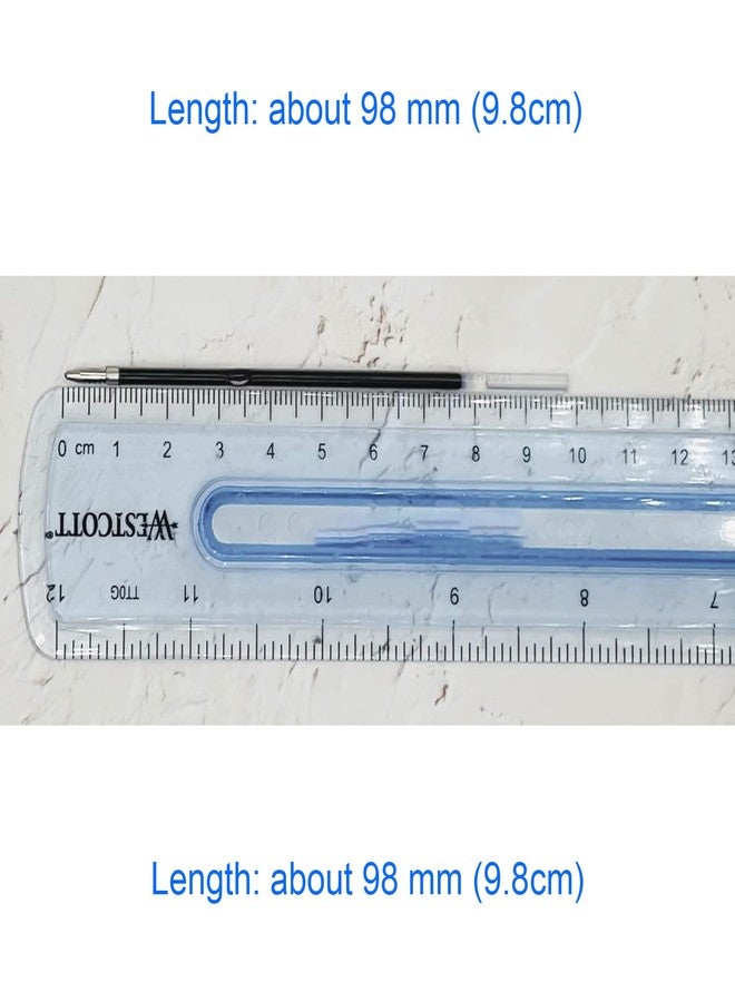 MengRan 3.85'' Ballpoint Ink Pen Refills for Click Pens, 1 mm Medium Point Tip, (Refills-Blue ink-10Pcs) - Image 5