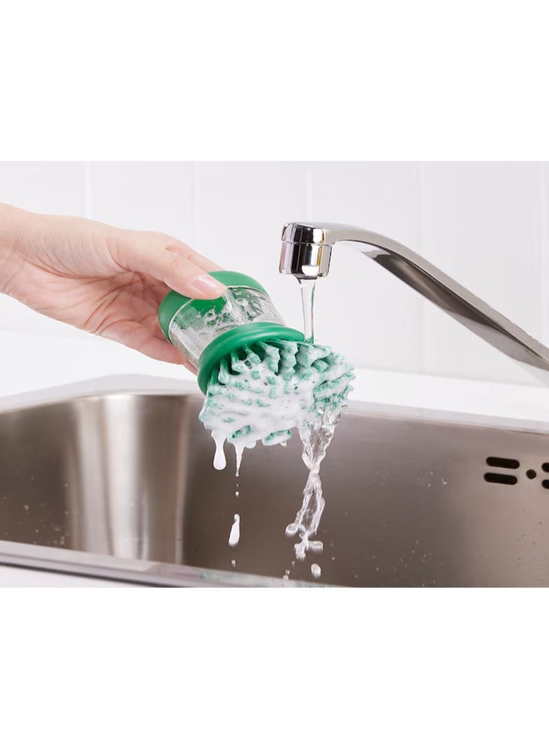 سي او أرماء فرشاة غسل الصحون مع موزع صابون, أخضر ساطع - Image 4