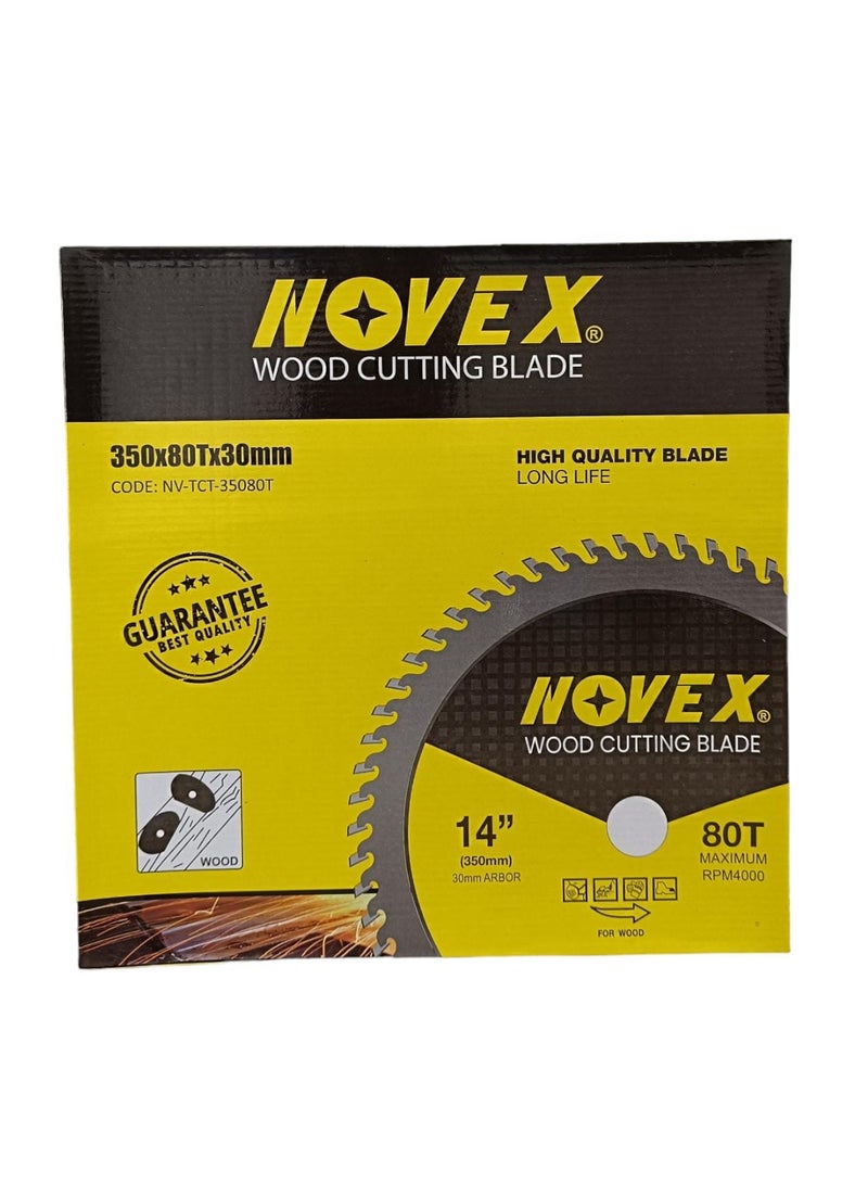نوفيكس شفرة قطع الخشب Novex NV-TCT-35080T | شفرة منشار دائري TCT عالية الجودة | قطع متينة ودقيقة - Image 1