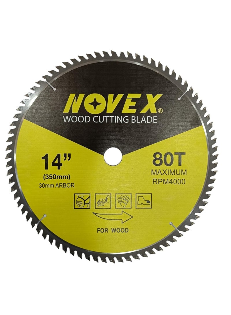 نوفيكس شفرة قطع الخشب Novex NV-TCT-35080T | شفرة منشار دائري TCT عالية الجودة | قطع متينة ودقيقة - Image 2