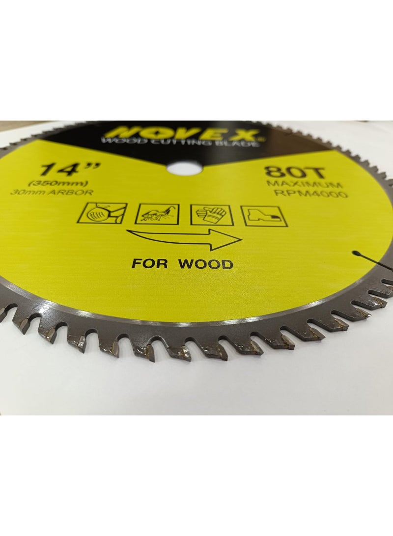 نوفيكس شفرة قطع الخشب Novex NV-TCT-35080T | شفرة منشار دائري TCT عالية الجودة | قطع متينة ودقيقة - Image 3