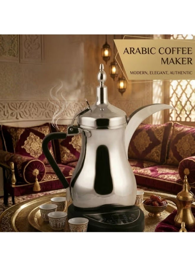Denx 600ml Electric Arabic Coffee Maker, Stainless Steel Dallah Coffee Pot with Auto Shut-Off - Image 5