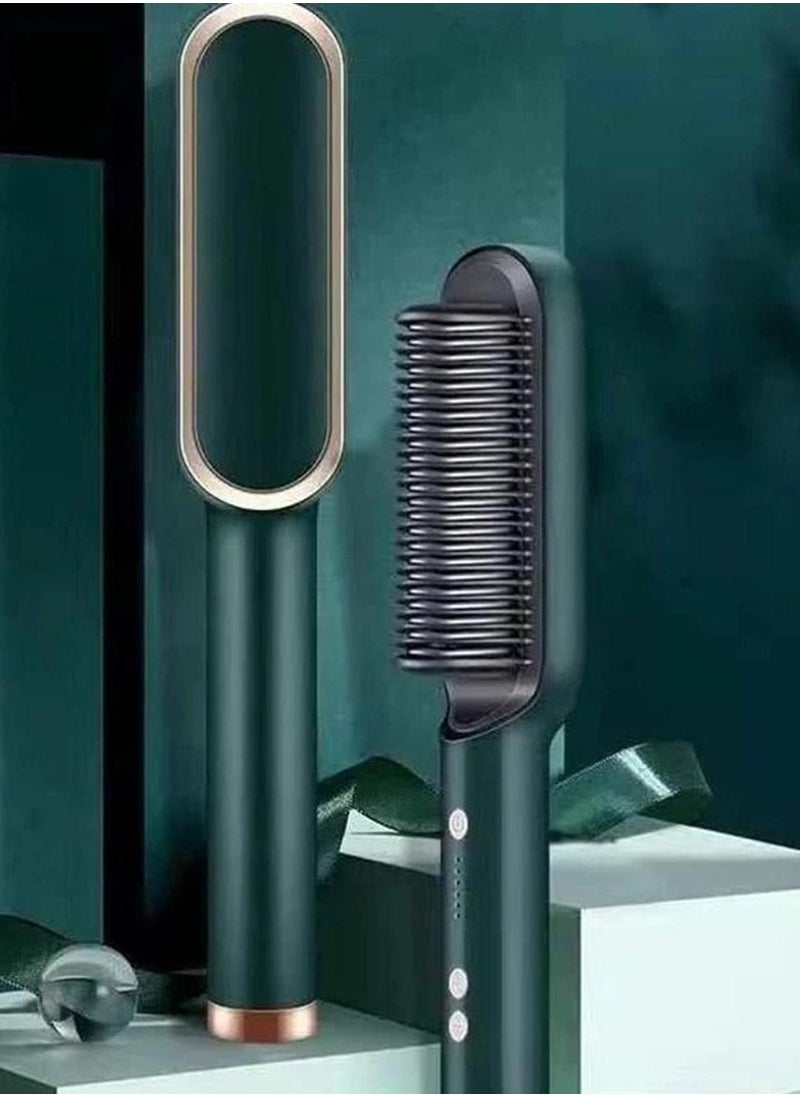 DubaiGallery Professional Straight Comb Electric Hair Straightener Brush Heated Comb Straightening Combs Men Beard Hair Straight & Curly Styling Tool  - Image 2