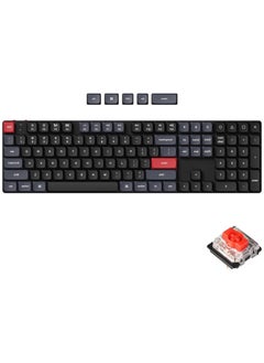K5 Pro QMK/VIA Ultra-Slim Wireless Bluetooth/Wired USB Custom Mechanical Keyboard, 108-Key Programmable Macro RGB Backlight PBT Keycaps Low-Profile Gateron Red Switch for Mac Windows Linux