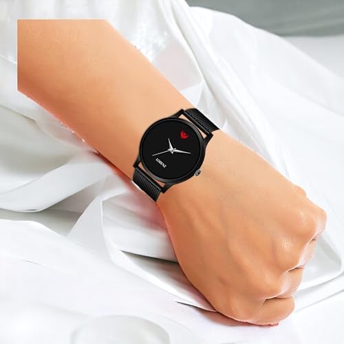 LORENZ Rubber Dress Analog Boy's Watch (Black Dial Black Colored Strap) - Image 4
