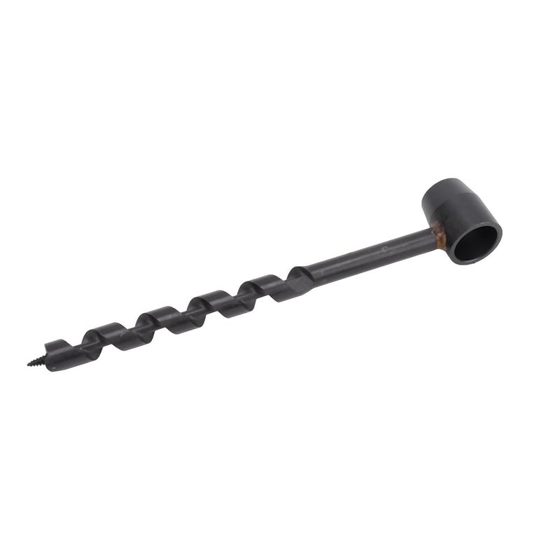 Black Manual Auger Drill, Hand Auger Drill for Woodworking, Self - Tapping Carbon Steel Bit, Lightweight Portable Survival Drill for Camping Shelter Building and (16-230mm) - Image 2