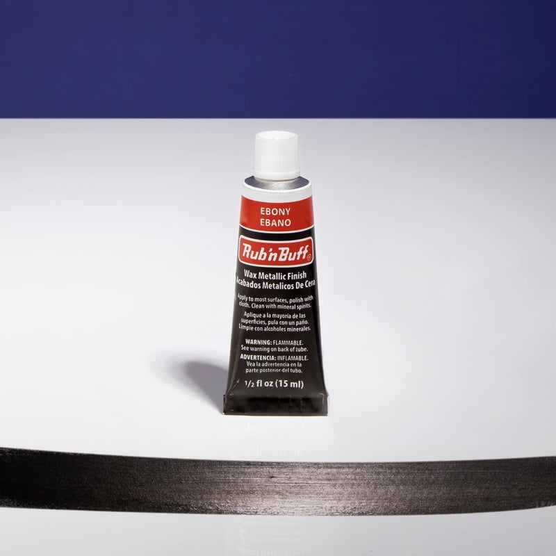 AMACO Rub n Buff Wax Metallic Finish - Rub n Buff Ebony 15ml Tube - Versatile Gilding Wax for Finishing Furniture Antiquing and Restoration - Rub and Buff Colors Single Tube - Image 2
