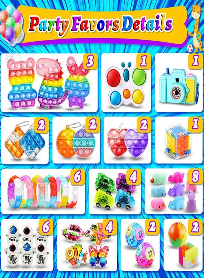 206 children's party gifts, birthday gift toys, stress-relieving sets, sock fillers, treasure box birthday parties, gift bags, carnival prizes, classroom prize treasure box fillers - Image 2