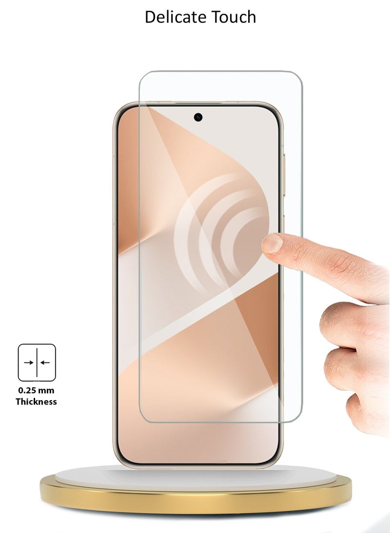 دبليو تيك حوالي Pura 80 5G 2025 سلسلة WTech متميزة حواف منحنية 9H زجاج واقي للشاشة مقسى 2.5D (MSG9CN) - شفاف - Image 4