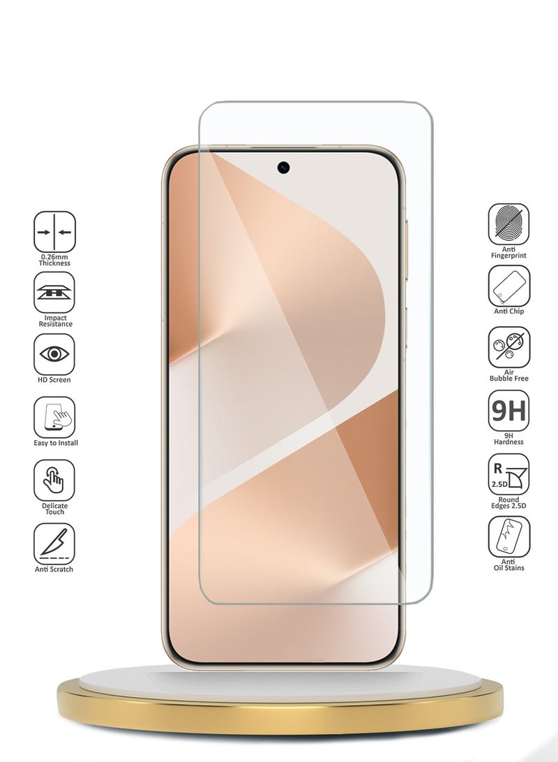 دبليو تيك حوالي Pura 80 5G 2025 سلسلة WTech متميزة حواف منحنية 9H زجاج واقي للشاشة مقسى 2.5D (MSG9CN) - شفاف - Image 2