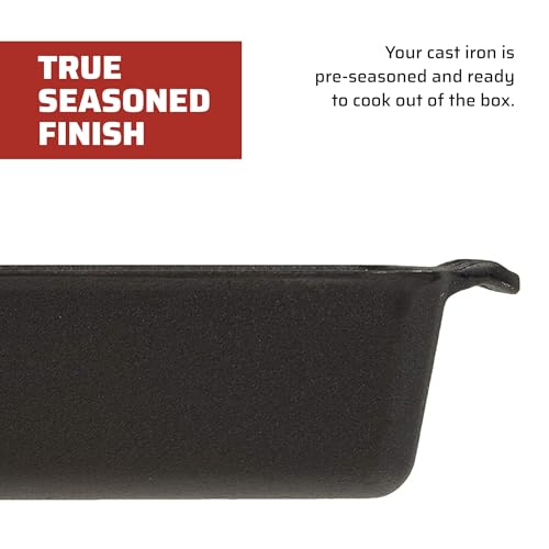Camp Chef Home Seasoned Cast Iron Bread Pan - Image 4