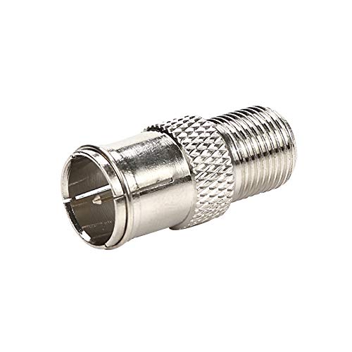 TLS.eagle RG6 Compression F Type Connector Quick Push on Coax Cable Adapter Nickel Plated Pack of 5 - Image 3