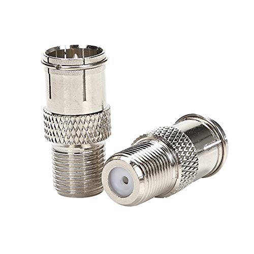 TLS.eagle RG6 Compression F Type Connector Quick Push on Coax Cable Adapter Nickel Plated Pack of 5 - Image 2