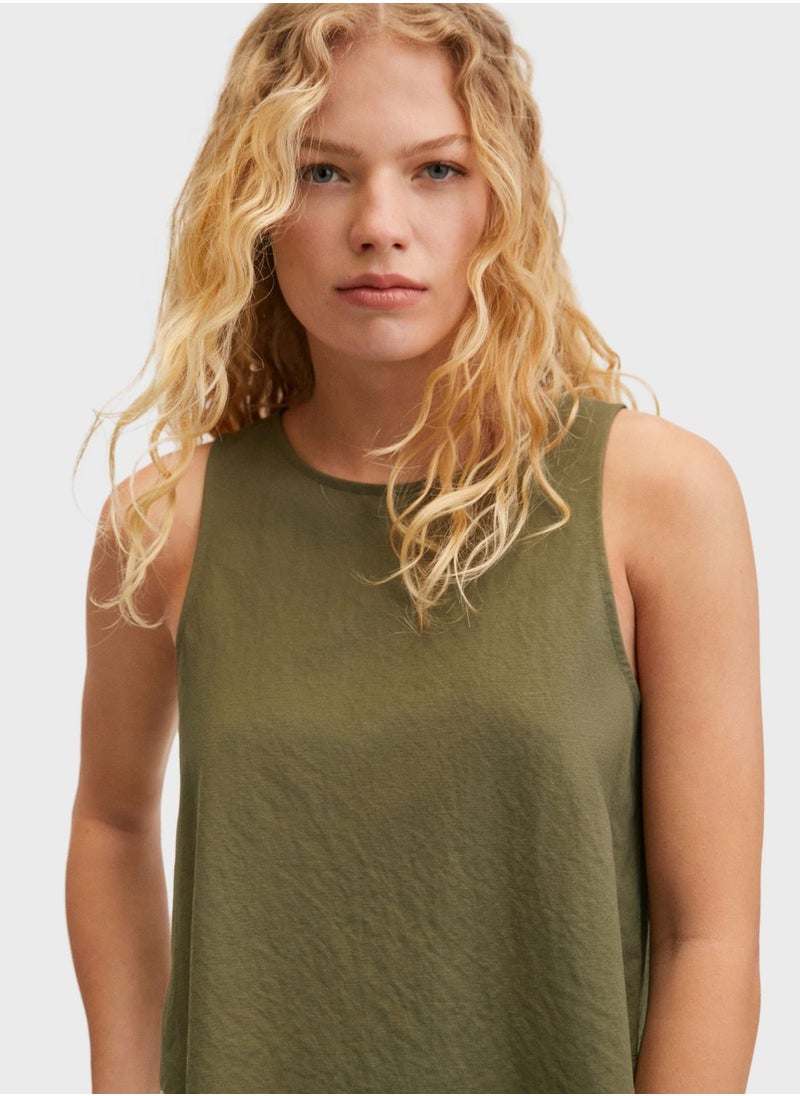 MANGO - Knitted Crop Top - Image 1