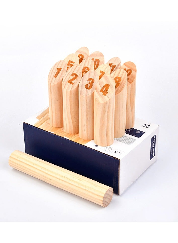 general Hitting the pillar throwing fun games puzzle children adults outdoor team building, wooden toys - Image 1