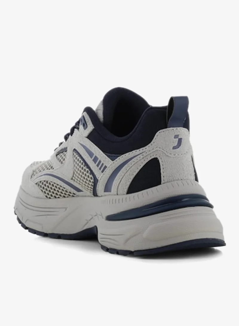 SJ Grey Women's Panelled Lace-Up Low Ankle Sneakers for Women | Best Price UAE