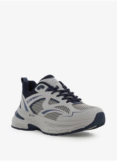 SJ Women's Panelled Lace-Up Low Ankle Sneakers  - Image 1