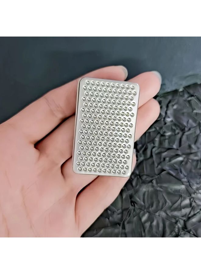 Silvery Fingertip Gyroscope Perforated Sensory Toy Diagonal Operation Micro Creativity Party Holiday Gift - Image 1
