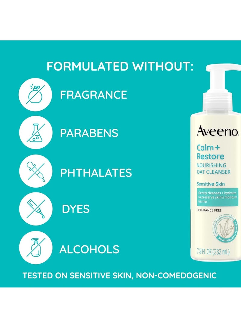 Aveeno Calm + Restore Nourishing Oat Cleanser - 7.8 fl oz - Image 3