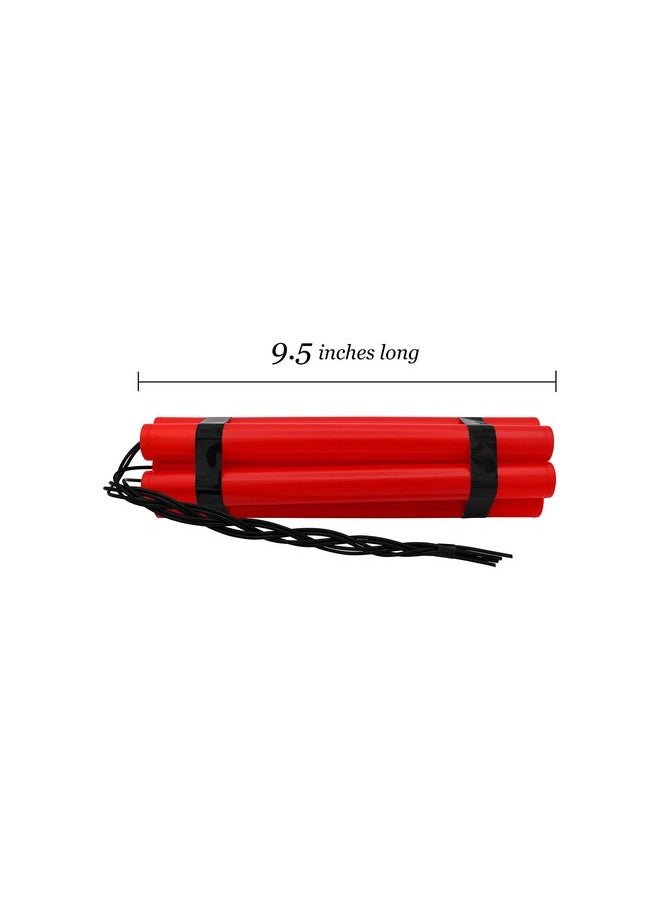 Nicky Bigs Novelties - Adult Fake Red Tnt 6 Stick Bundle Plastic Prank Dynamite Gag Film Prop Gag Gift Joke Pretend Explosive Bomb Pack Red - Image 1